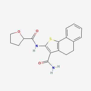 molecular formula C18H18N2O3S B10969850 N-(3-carbamoyl-4,5-dihydronaphtho[1,2-b]thiophen-2-yl)tetrahydrofuran-2-carboxamide 