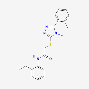 molecular formula C20H22N4OS B10969992 N-(2-ethylphenyl)-2-{[4-methyl-5-(2-methylphenyl)-4H-1,2,4-triazol-3-yl]sulfanyl}acetamide 
