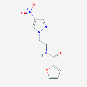 molecular formula C10H10N4O4 B10970003 N-[2-(4-nitro-1H-pyrazol-1-yl)ethyl]furan-2-carboxamide 