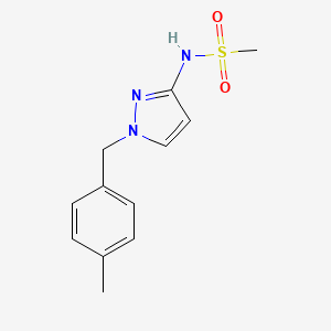 molecular formula C12H15N3O2S B10970078 N-[1-(4-methylbenzyl)-1H-pyrazol-3-yl]methanesulfonamide 