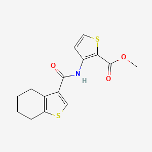 molecular formula C15H15NO3S2 B10970345 Methyl 3-[(4,5,6,7-tetrahydro-1-benzothien-3-ylcarbonyl)amino]-2-thiophenecarboxylate 