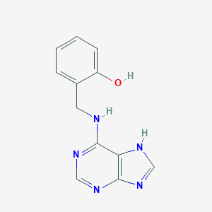 molecular formula C12H11N5O B109704 苯酚，2-[(1H-嘌呤-6-氨基)甲基]- CAS No. 20366-83-0