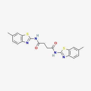 molecular formula C20H18N4O2S2 B10970506 N,N'-bis(6-methyl-1,3-benzothiazol-2-yl)butanediamide 