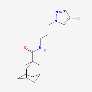 molecular formula C17H24ClN3O B10970551 N-[3-(4-Chloro-1H-pyrazol-1-YL)propyl]-1-adamantanecarboxamide 