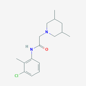molecular formula C16H23ClN2O B10970591 N-(3-chloro-2-methylphenyl)-2-(3,5-dimethylpiperidin-1-yl)acetamide 