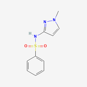 molecular formula C10H11N3O2S B10971135 N-(1-methyl-1H-pyrazol-3-yl)benzenesulfonamide 