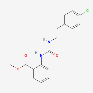 molecular formula C17H17ClN2O3 B10971572 Methyl 2-({[2-(4-chlorophenyl)ethyl]carbamoyl}amino)benzoate 