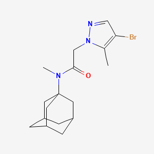 molecular formula C17H24BrN3O B10971591 N-(1-Adamantyl)-2-(4-bromo-5-methyl-1H-pyrazol-1-YL)-N-methylacetamide 