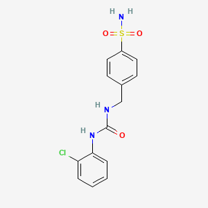 molecular formula C14H14ClN3O3S B10971613 4-({[(2-Chlorophenyl)carbamoyl]amino}methyl)benzenesulfonamide 