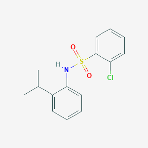 molecular formula C15H16ClNO2S B10971619 2-chloro-N-[2-(propan-2-yl)phenyl]benzenesulfonamide 