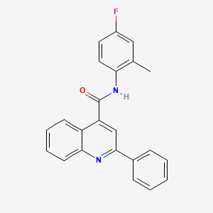molecular formula C23H17FN2O B10971992 N-(4-fluoro-2-methylphenyl)-2-phenylquinoline-4-carboxamide 