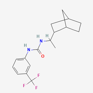 molecular formula C17H21F3N2O B10972068 1-[1-(Bicyclo[2.2.1]hept-2-yl)ethyl]-3-[3-(trifluoromethyl)phenyl]urea 