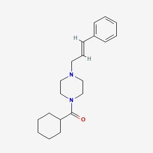 molecular formula C20H28N2O B10972428 cyclohexyl{4-[(2E)-3-phenylprop-2-en-1-yl]piperazin-1-yl}methanone 