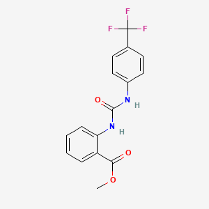 molecular formula C16H13F3N2O3 B10972478 Methyl 2-({[4-(trifluoromethyl)phenyl]carbamoyl}amino)benzoate 