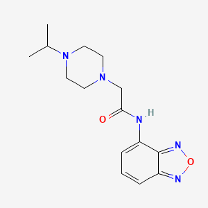 molecular formula C15H21N5O2 B10972540 N-(2,1,3-benzoxadiazol-4-yl)-2-[4-(propan-2-yl)piperazin-1-yl]acetamide 
