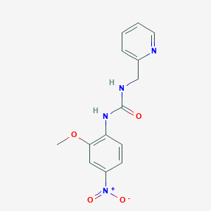 molecular formula C14H14N4O4 B10972673 1-(2-Methoxy-4-nitrophenyl)-3-(pyridin-2-ylmethyl)urea 