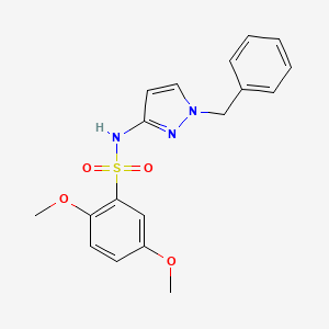 molecular formula C18H19N3O4S B10972735 N-(1-benzyl-1H-pyrazol-3-yl)-2,5-dimethoxybenzenesulfonamide 