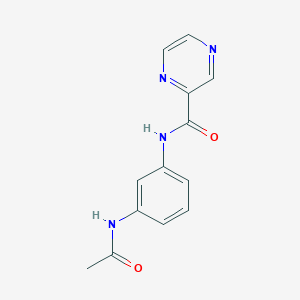 molecular formula C13H12N4O2 B10972788 N-(3-acetamidophenyl)pyrazine-2-carboxamide 
