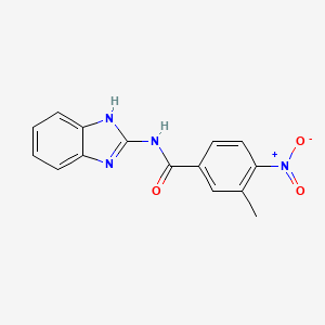 molecular formula C15H12N4O3 B10972809 N-(1H-benzimidazol-2-yl)-3-methyl-4-nitrobenzamide 