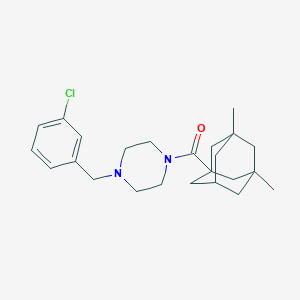 molecular formula C24H33ClN2O B10972812 [4-(3-Chlorobenzyl)piperazin-1-yl](3,5-dimethyltricyclo[3.3.1.1~3,7~]dec-1-yl)methanone 