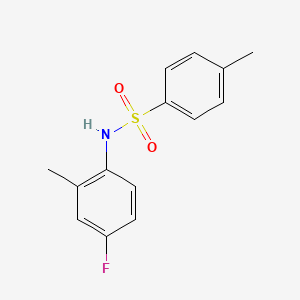 molecular formula C14H14FNO2S B10972824 N-(4-fluoro-2-methylphenyl)-4-methylbenzenesulfonamide 