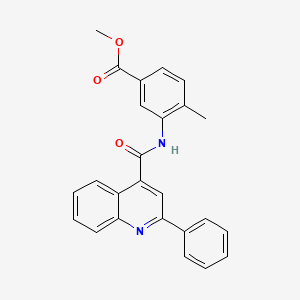 molecular formula C25H20N2O3 B10972837 Methyl 4-methyl-3-{[(2-phenylquinolin-4-yl)carbonyl]amino}benzoate 
