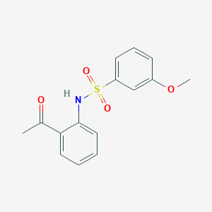 molecular formula C15H15NO4S B10972896 N-(2-acetylphenyl)-3-methoxybenzenesulfonamide 