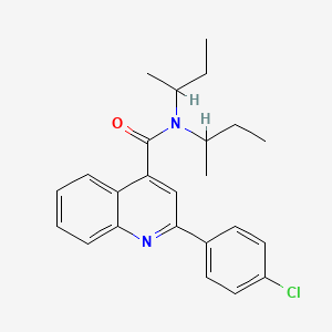 molecular formula C24H27ClN2O B10972916 N,N-di(butan-2-yl)-2-(4-chlorophenyl)quinoline-4-carboxamide 