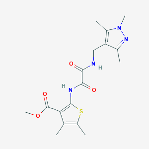 molecular formula C17H22N4O4S B10972917 methyl 4,5-dimethyl-2-[(oxo{[(1,3,5-trimethyl-1H-pyrazol-4-yl)methyl]amino}acetyl)amino]thiophene-3-carboxylate 
