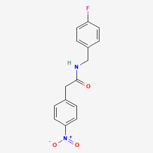 molecular formula C15H13FN2O3 B10972939 N-[(4-fluorophenyl)methyl]-2-(4-nitrophenyl)acetamide 