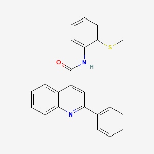 molecular formula C23H18N2OS B10973080 N-[2-(methylsulfanyl)phenyl]-2-phenylquinoline-4-carboxamide 