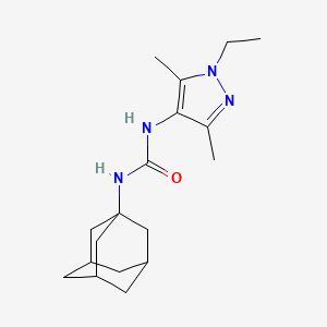 molecular formula C18H28N4O B10973086 N-(1-adamantyl)-N'-(1-ethyl-3,5-dimethyl-1H-pyrazol-4-yl)urea 