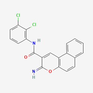 molecular formula C20H12Cl2N2O2 B10973101 N-(2,3-dichlorophenyl)-3-imino-3H-benzo[f]chromene-2-carboxamide 