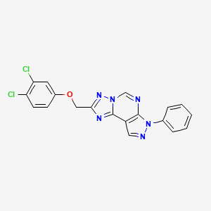 molecular formula C19H12Cl2N6O B10973162 2-[(3,4-dichlorophenoxy)methyl]-7-phenyl-7H-pyrazolo[4,3-e][1,2,4]triazolo[1,5-c]pyrimidine 