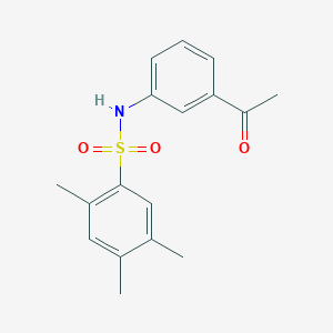 molecular formula C17H19NO3S B10973248 N-(3-acetylphenyl)-2,4,5-trimethylbenzenesulfonamide 