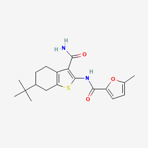 molecular formula C19H24N2O3S B10973249 N-(6-tert-butyl-3-carbamoyl-4,5,6,7-tetrahydro-1-benzothiophen-2-yl)-5-methylfuran-2-carboxamide 