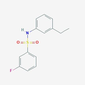 molecular formula C14H14FNO2S B10973264 N-(3-ethylphenyl)-3-fluorobenzenesulfonamide 