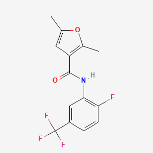 molecular formula C14H11F4NO2 B10973285 N-[2-fluoro-5-(trifluoromethyl)phenyl]-2,5-dimethylfuran-3-carboxamide 