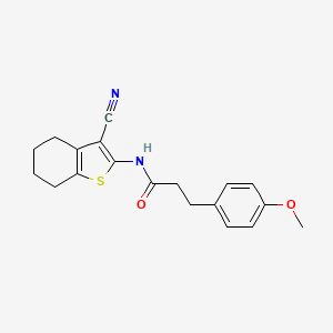 molecular formula C19H20N2O2S B10973467 N-(3-cyano-4,5,6,7-tetrahydro-1-benzothiophen-2-yl)-3-(4-methoxyphenyl)propanamide 