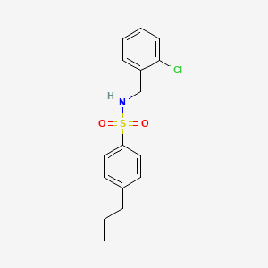 molecular formula C16H18ClNO2S B10973482 N-(2-chlorobenzyl)-4-propylbenzenesulfonamide 