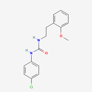 molecular formula C16H17ClN2O2 B10973494 1-(4-Chlorophenyl)-3-[2-(2-methoxyphenyl)ethyl]urea 