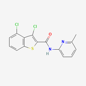 molecular formula C15H10Cl2N2OS B10973534 3,4-dichloro-N-(6-methylpyridin-2-yl)-1-benzothiophene-2-carboxamide 
