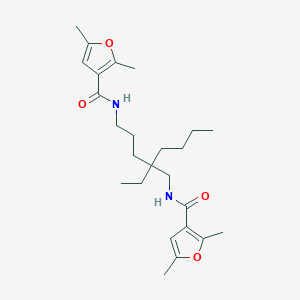 molecular formula C25H38N2O4 B10973550 N-[4-({[(2,5-dimethylfuran-3-yl)carbonyl]amino}methyl)-4-ethyloctyl]-2,5-dimethylfuran-3-carboxamide 