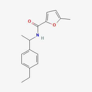 molecular formula C16H19NO2 B10973583 N-[1-(4-ethylphenyl)ethyl]-5-methylfuran-2-carboxamide 