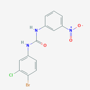 molecular formula C13H9BrClN3O3 B10973628 1-(4-Bromo-3-chlorophenyl)-3-(3-nitrophenyl)urea 