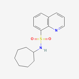molecular formula C16H20N2O2S B10973737 N-cycloheptylquinoline-8-sulfonamide 