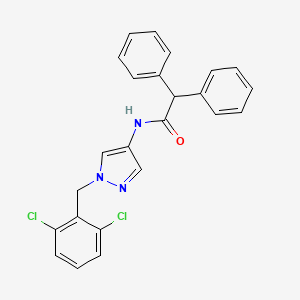 molecular formula C24H19Cl2N3O B10973768 N-[1-(2,6-dichlorobenzyl)-1H-pyrazol-4-yl]-2,2-diphenylacetamide 