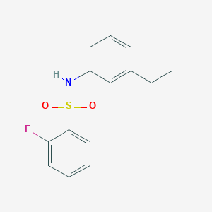 molecular formula C14H14FNO2S B10973795 N-(3-ethylphenyl)-2-fluorobenzenesulfonamide 
