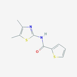 molecular formula C10H10N2OS2 B10973864 N-(4,5-dimethyl-1,3-thiazol-2-yl)thiophene-2-carboxamide 