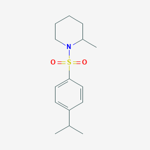 molecular formula C15H23NO2S B10973866 2-Methyl-1-{[4-(propan-2-yl)phenyl]sulfonyl}piperidine 
